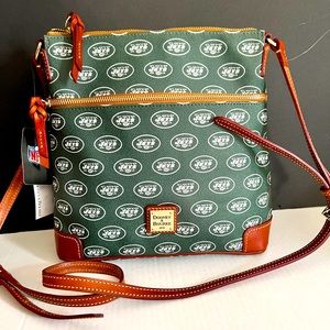 Dooney & Bourke Crossbody Bag NFL New York Jets Coated Green Football